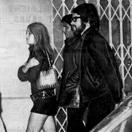 Pierre Brice et Brigitte Bardot à Paris en 1969