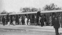 Karl May et Richard Plöhn à la gare de Port Saïd le 9 avril 1900